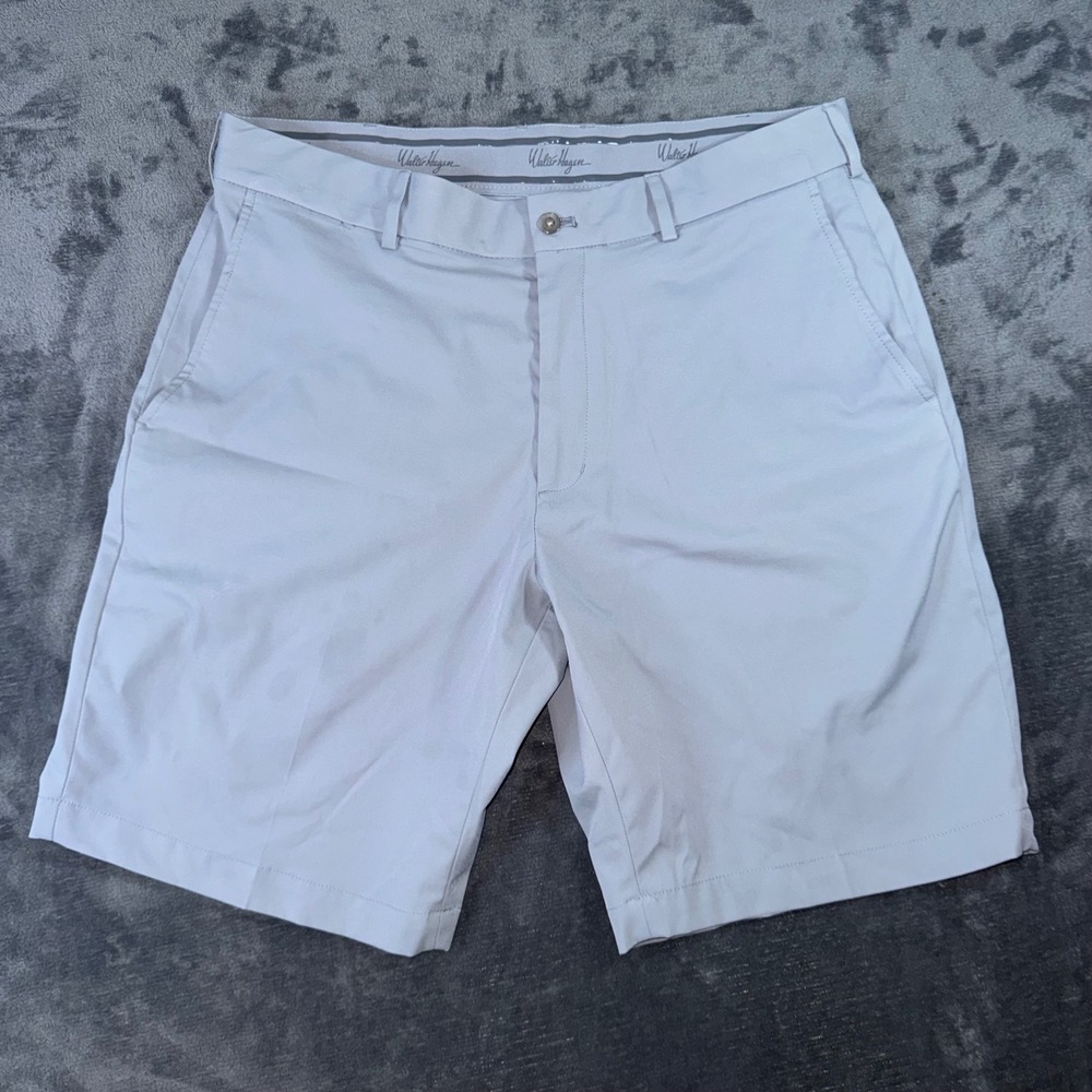 Mens 36 Walter‎ Hagen Golf Shorts Gray Excellent Perfect 11 Flat Front Stretch